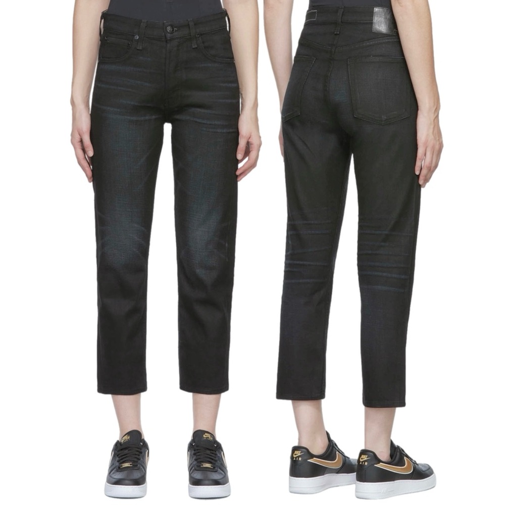 Rag & Bone Maya High-Rise Ankle Slim In Worn Black Women’s Size 28
